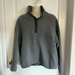 Woolrich Men's Charcoal Button Up Pullover Polartec